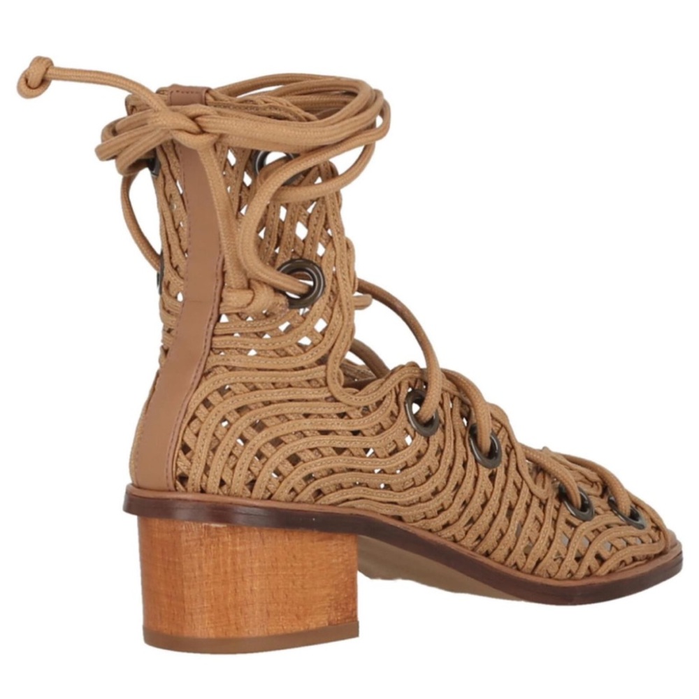 Stella McCartney faler woven gladiator sandal with block heel